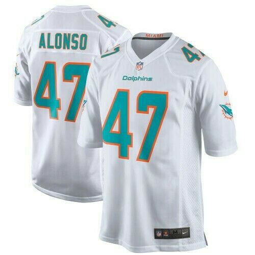 Men Miami Dolphins #47 Kiko Alonso Nike White Game Player NFL Jersey->miami dolphins->NFL Jersey